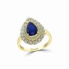 Rings * | Effy Fine Jewelry 14K Two-Tone 1.52 Ct. Tw. Diamond & Blue Sapphire Ring Women