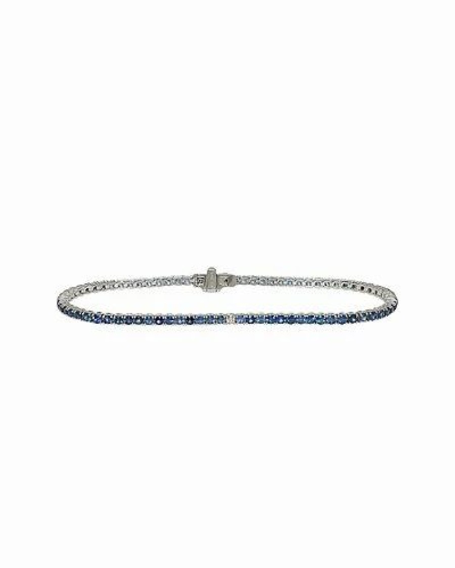 Bracelets * | Diana M. Fine Jewelry 14K 3.20 Ct. Tw. Diamond & Sapphire Bracelet Women