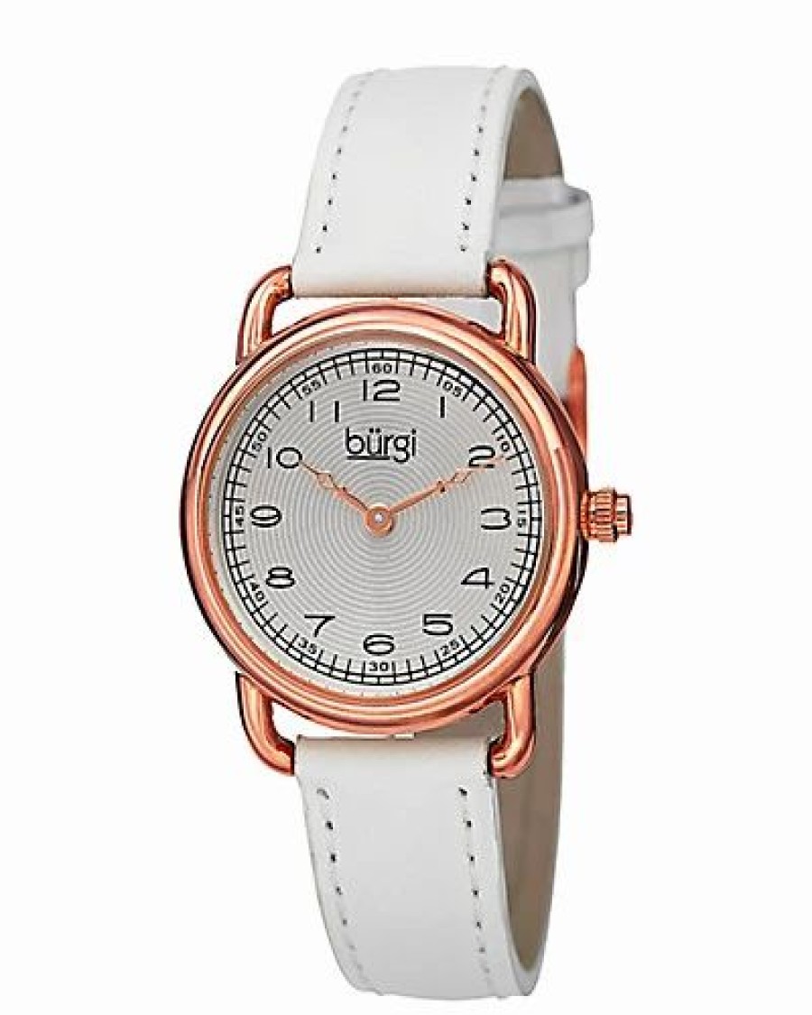 Watches * | Burgi Women'S Genuine Leather Watch