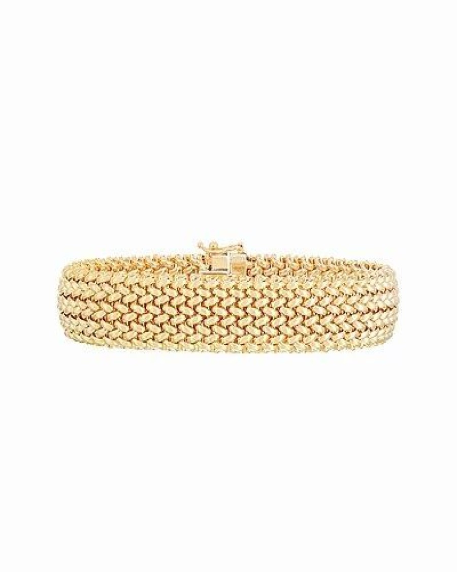 Bracelets * | 14K Italian Gold Mesh Bracelet Women