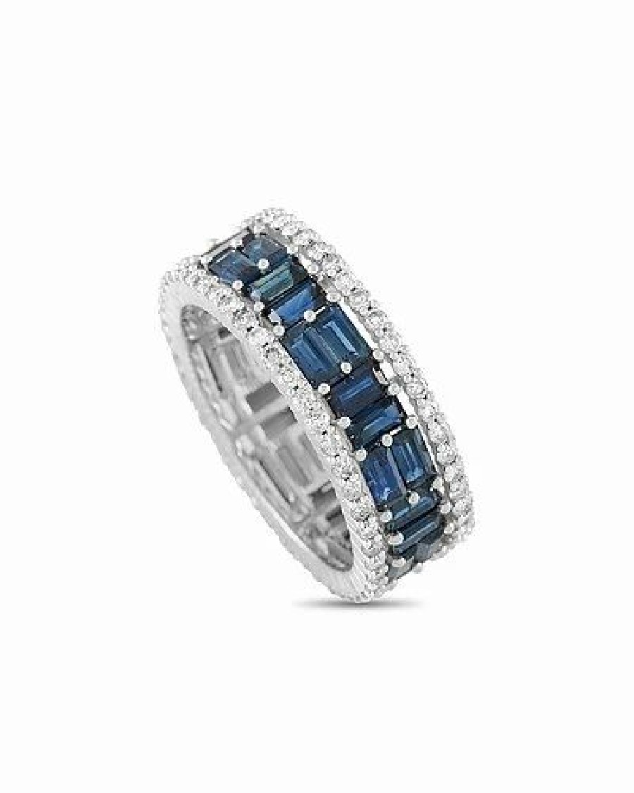 Rings * | Diamond Select Cuts 14K 5.10 Ct. Tw. Diamond & Sapphire Ring Women