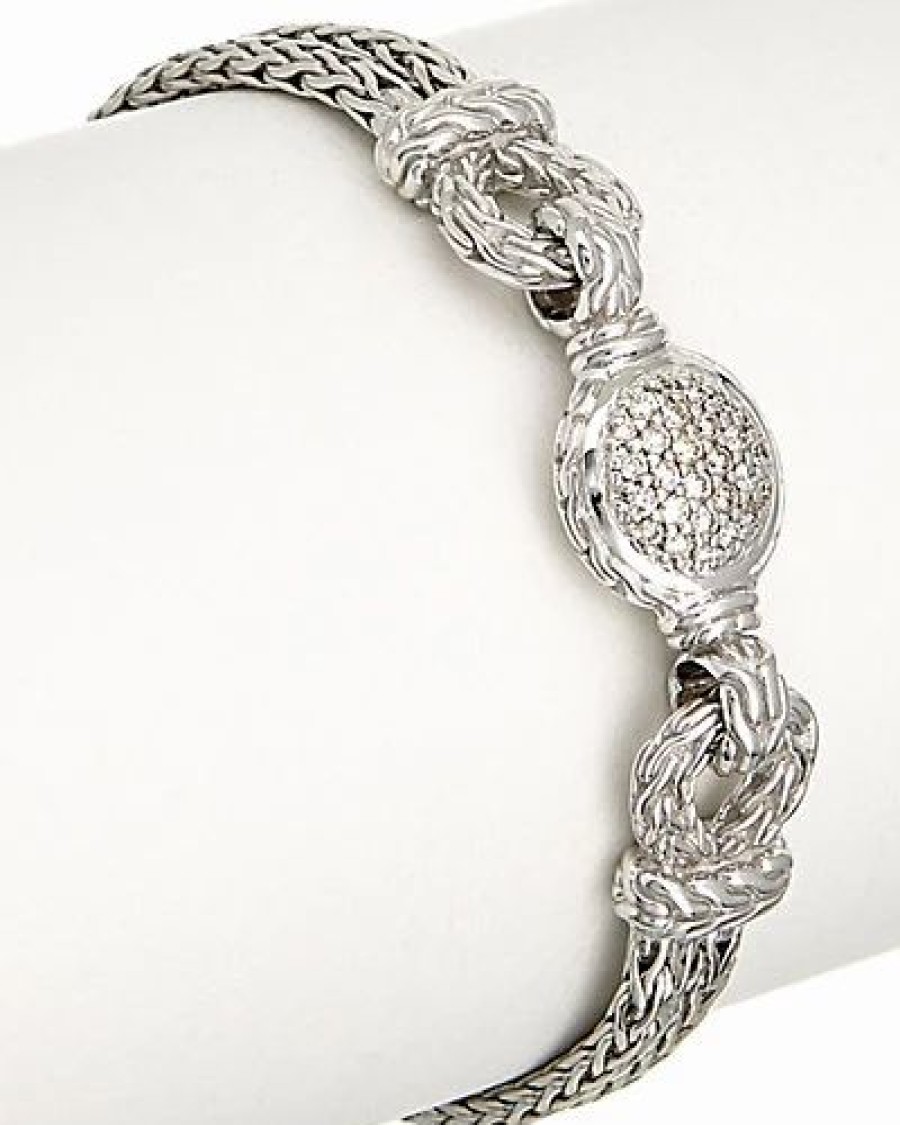 Bracelets * | John Hardy Silver 0.42 Ct. Tw. Diamond Bracelet Women