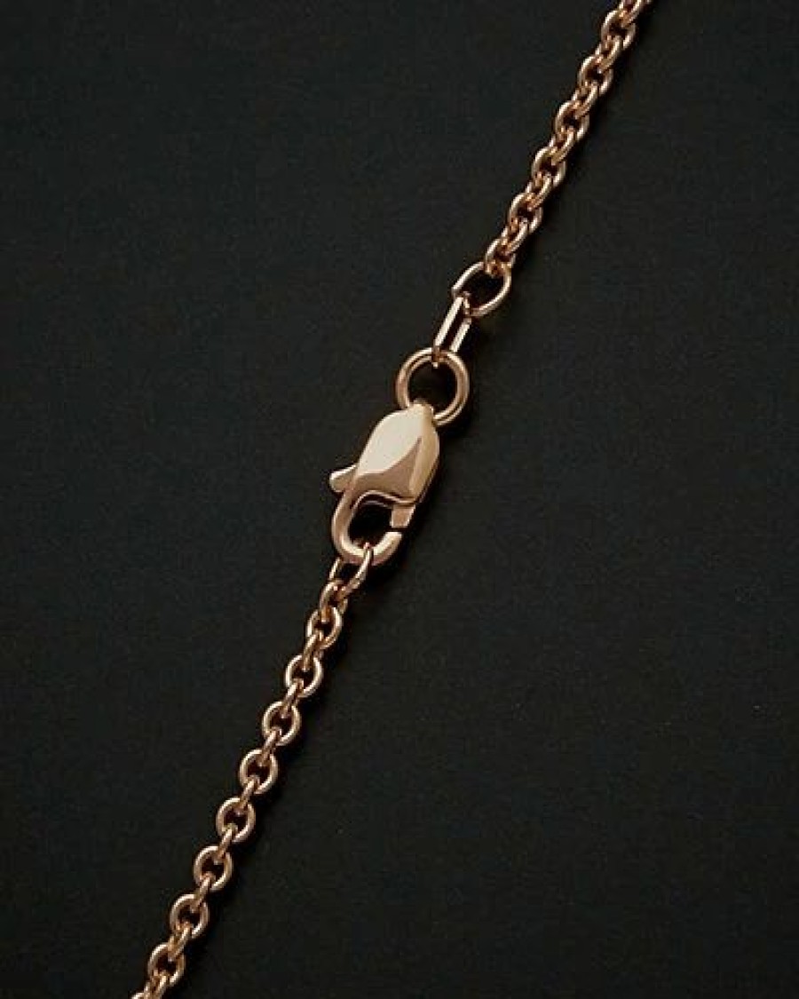 Necklaces * | 14K Italian Rose Gold Chain Necklace Women