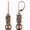 Earrings * | Pearls 14K Rose Gold 5.76 Ct. Tw. Diamond 10-11Mm Pearl Briolette Drop Earrings Women