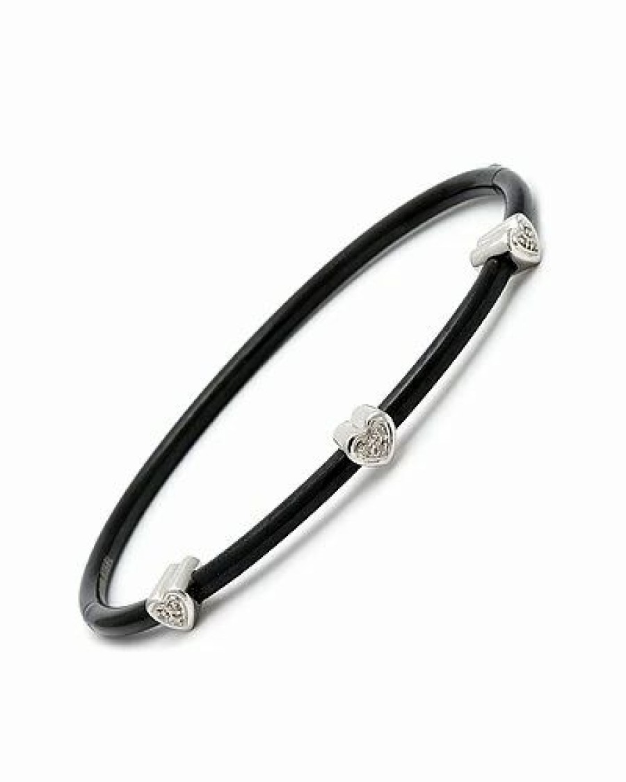 Bracelets * | Diamond Select Cuts Ver & Steel Diamond Bangle Bracelet Women