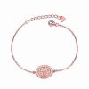 Bracelets * | Genevive 18K Rose Gold Vermeil Cz Bracelet Women