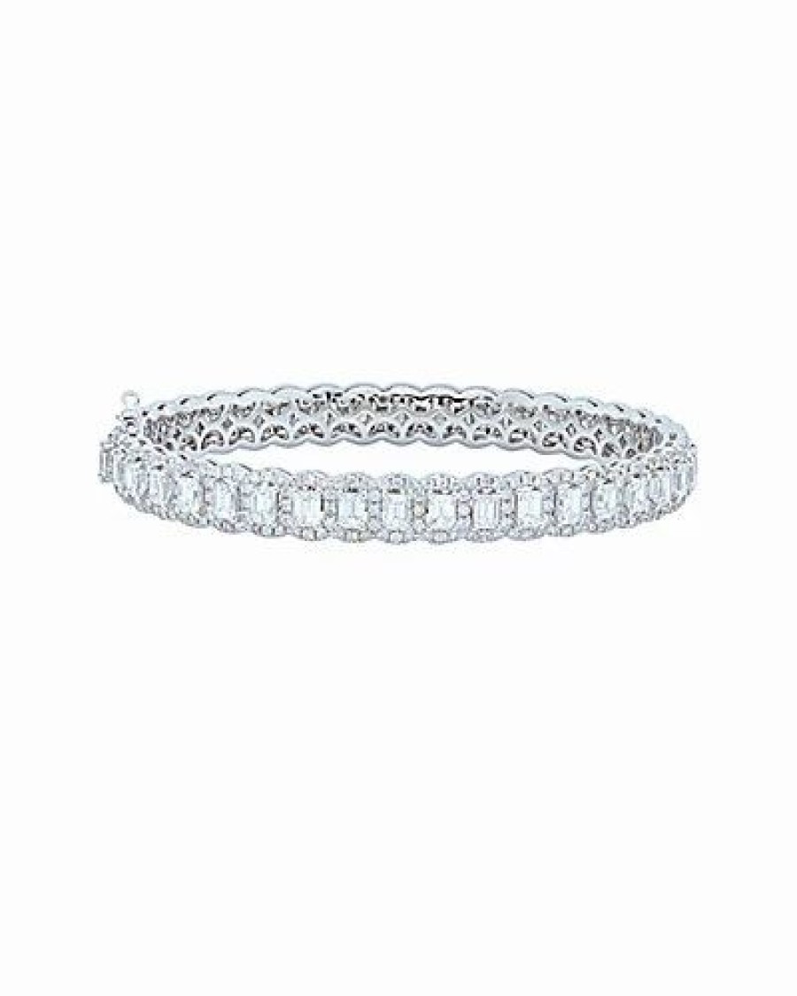 Bracelets * | Diana M. Fine Jewelry 18K 10.20 Ct. Tw. Diamond Bangle Women