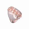 Rings * | Genevive 14K Rose Gold Vermeil Cz Ring Women