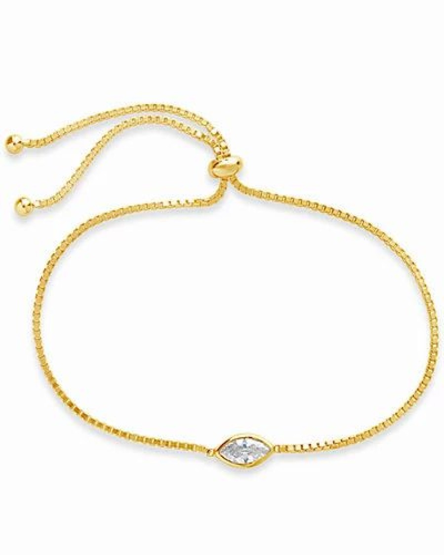 Bracelets * | Sterling Forever 14K Plated Cz Bracelet Women