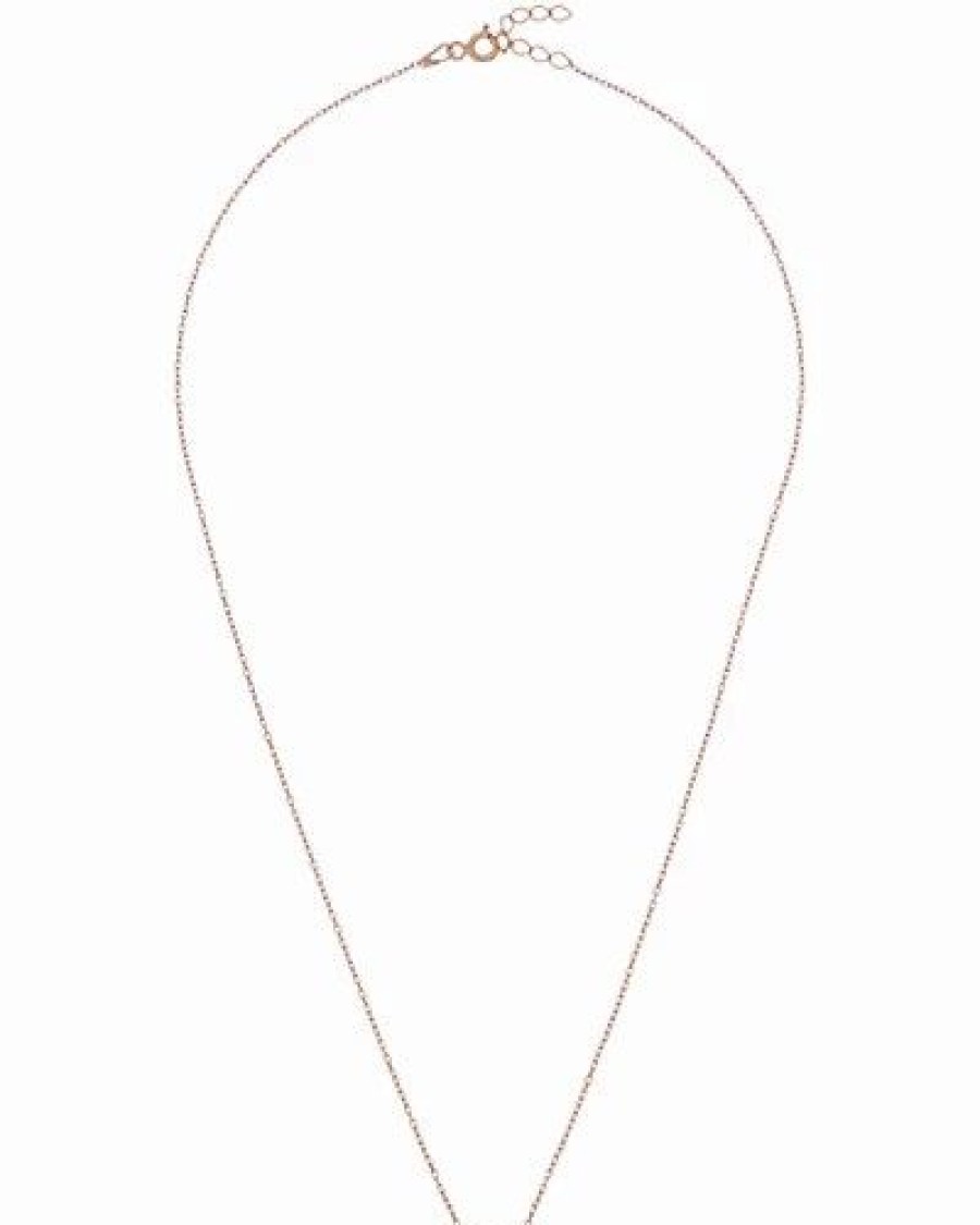 Necklaces * | Amorium 18K Rose Gold Plated Silver Cz Infinity Necklace Women