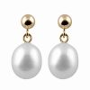 Earrings * | Splendid Pearls 14K 8-8.5Mm Freshwater Pearl Earrings Women