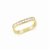 Rings * | Sterling Forever 14K Over Silver Cz Rectangular Ring Women