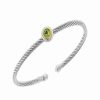 Bracelets * | Phillip Gavriel 18K & Silver Peridot Cable Bangle Bracelet Women