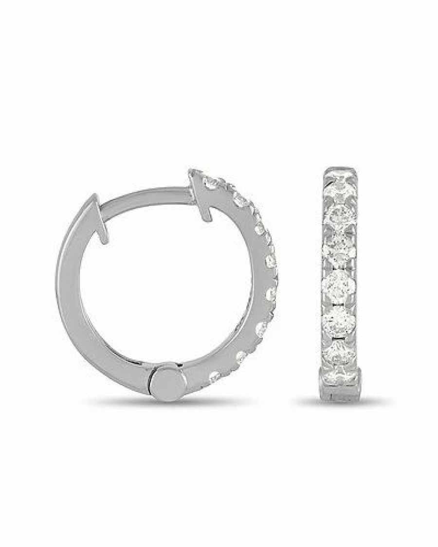 Earrings * | Diamond Select Cuts 14K 0.38 Ct. Tw. Diamond Hoops Women