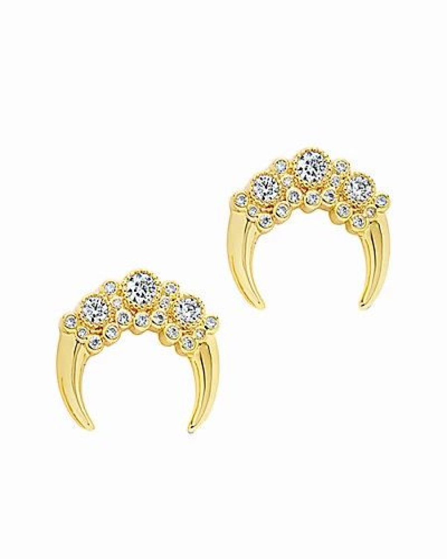 Earrings * | Sterling Forever 14K Plated Cz Studs Women