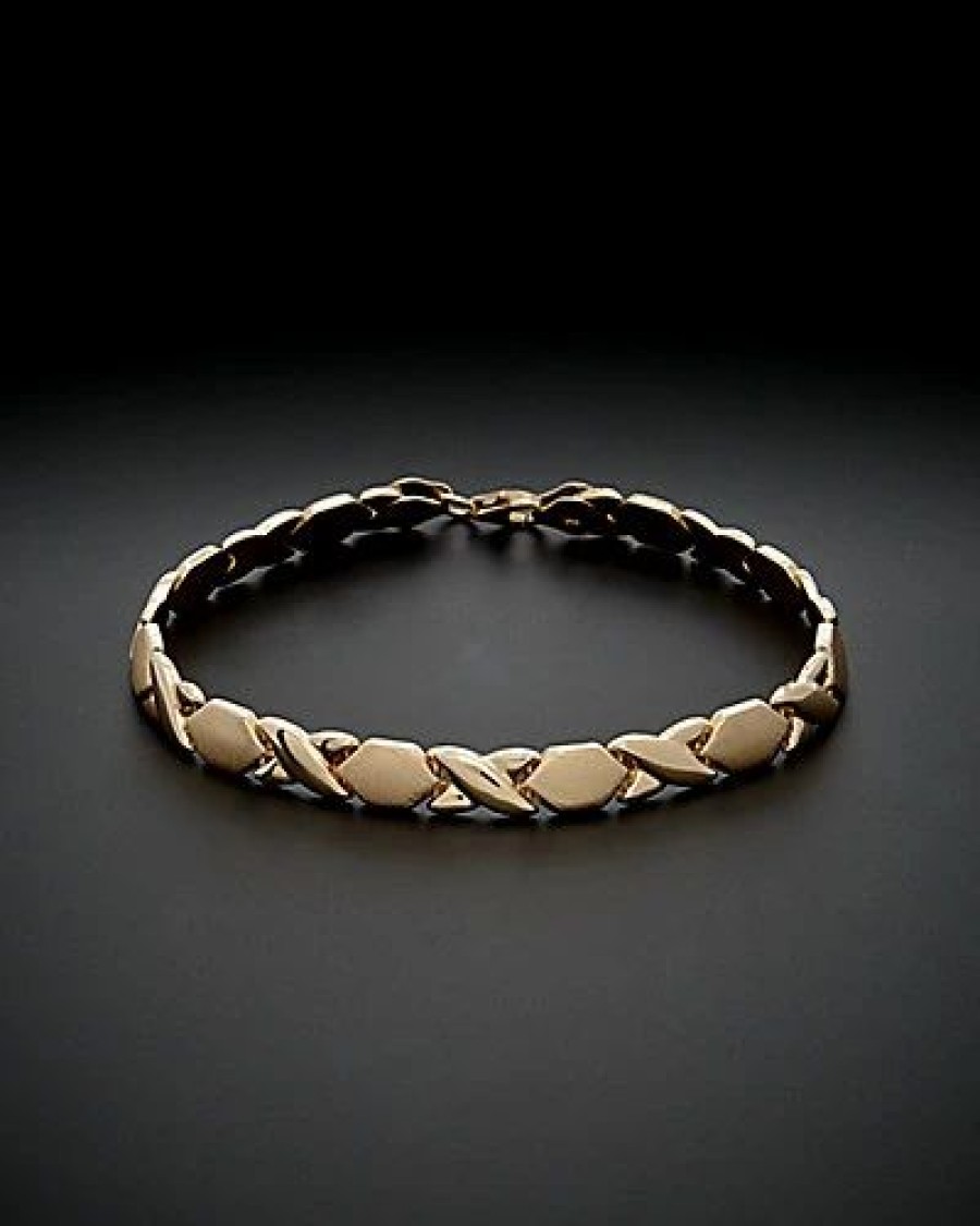 Bracelets * | 14K Italian Gold Xo Bracelet Women