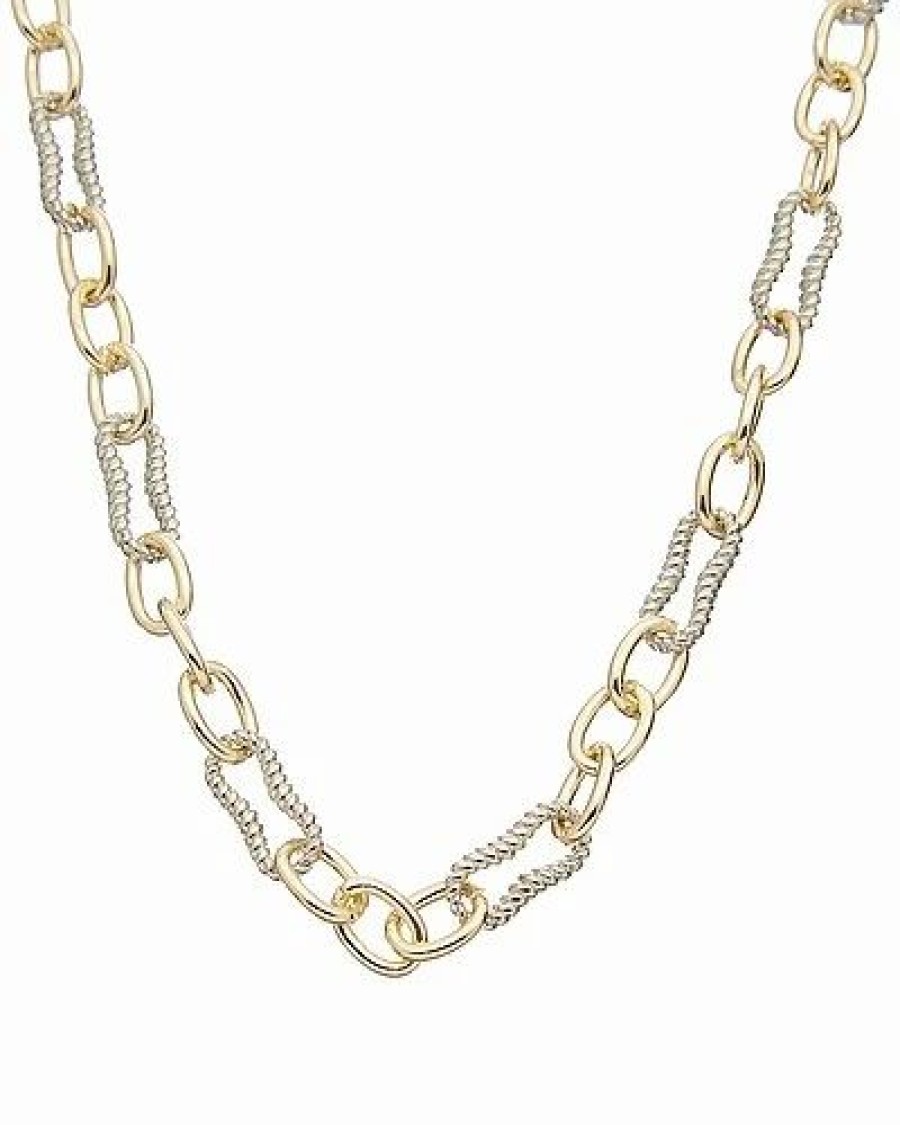 Necklaces * | Juvell 18K Two-Tone Plated Twisted Cable Necklace Women