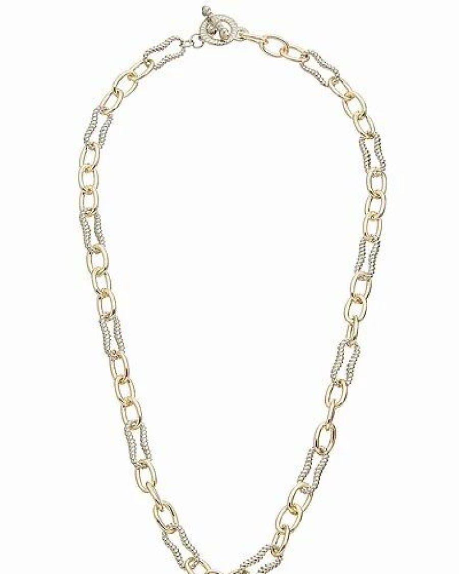 Necklaces * | Juvell 18K Two-Tone Plated Twisted Cable Necklace Women