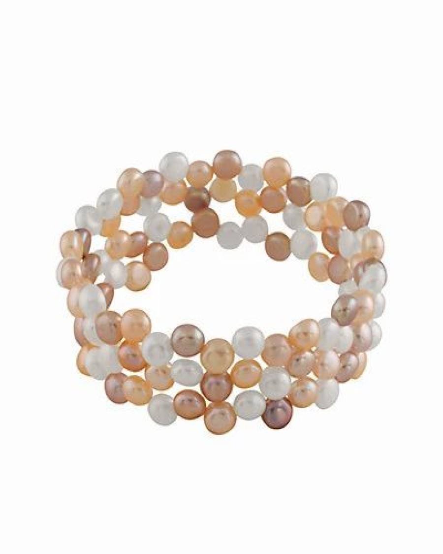 Bracelets * | Splendid Pearls Freshwater Pearls 6-7Mm Freshwater Pearl Stretch Bracelet Women