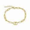 Bracelets * | Sterling Forever 14K Over Silver Interlocking Circle Bracelet Women