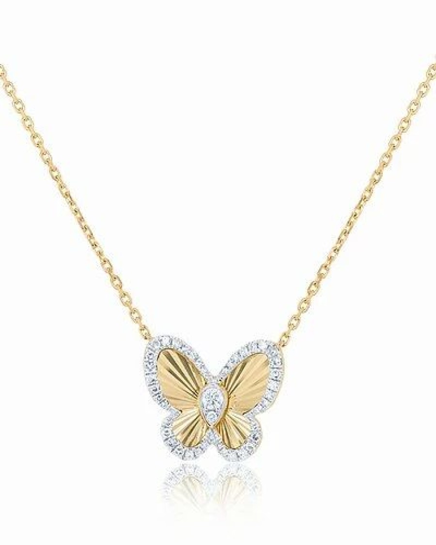 Necklaces * | Diana M. 14K 0.30 Ct. Tw. Diamond Necklace Women