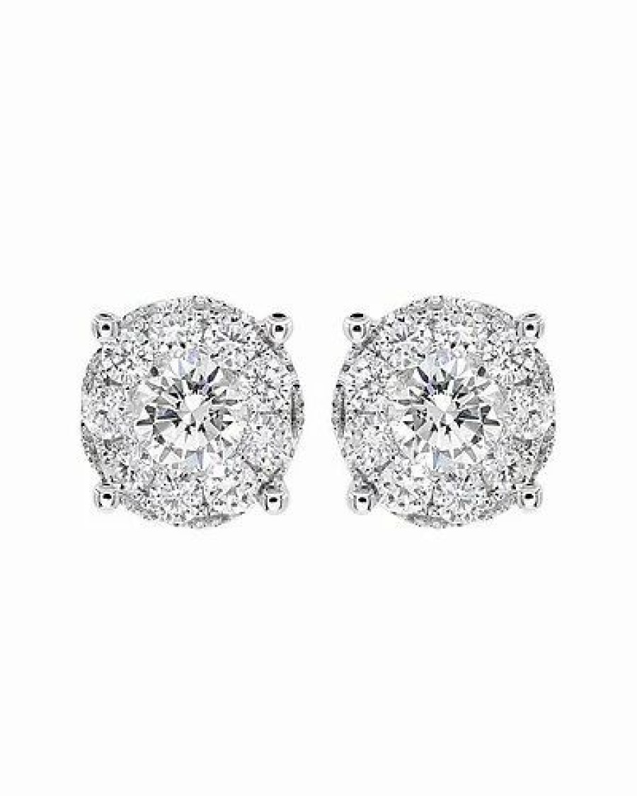 Earrings * | Diana M. 14K 1.10 Ct. Tw. Diamond Earrings Women