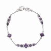 Bracelets * | Judith Ripka Watercolors Silver Cz Square Bracelet Women