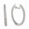 Earrings * | Diamond Select Cuts 14K 0.42 Ct. Tw. Diamond Hoops Women