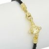 Bracelets * | Judith Ripka 14K Over Silver & Leather 0.12 Ct. Tw. White Topaz & Cz Bracelet Women