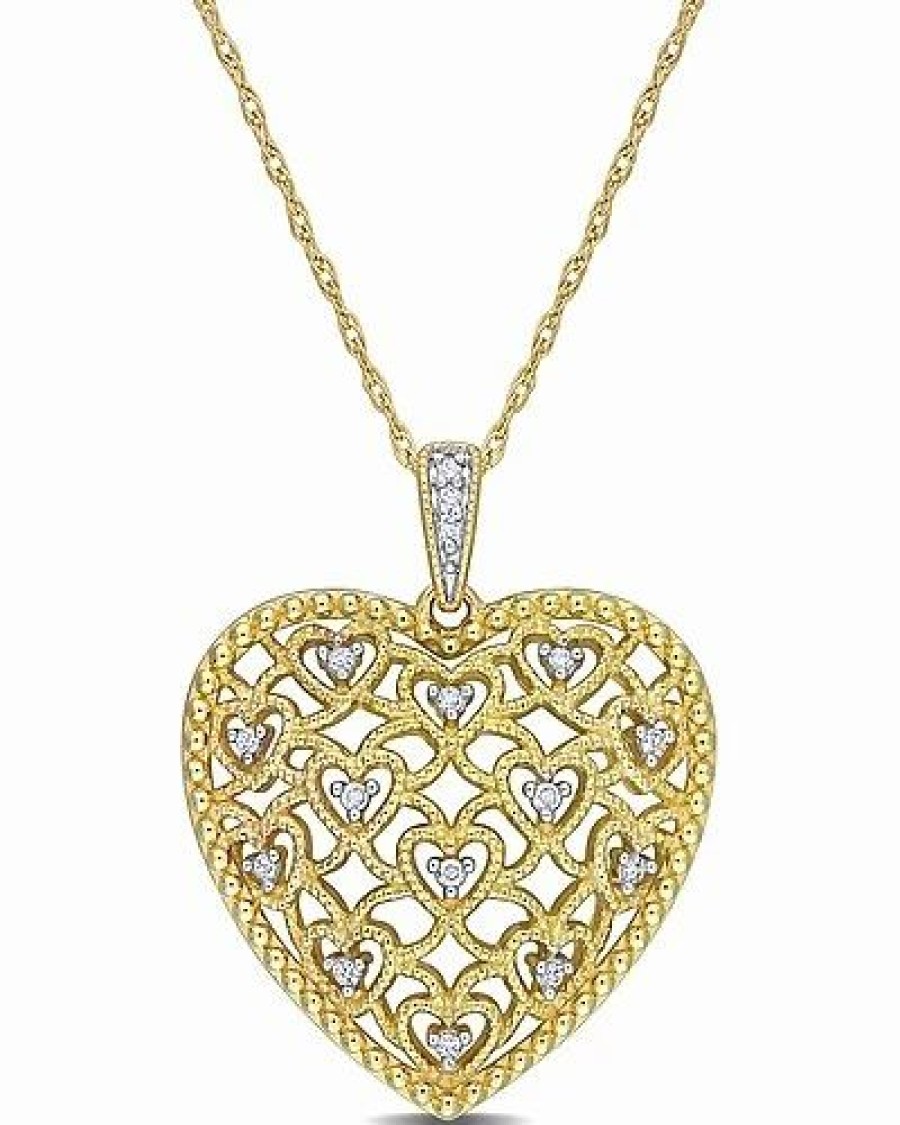 Necklaces * | Rina Limor 10K Diamond Pendant Necklace Women