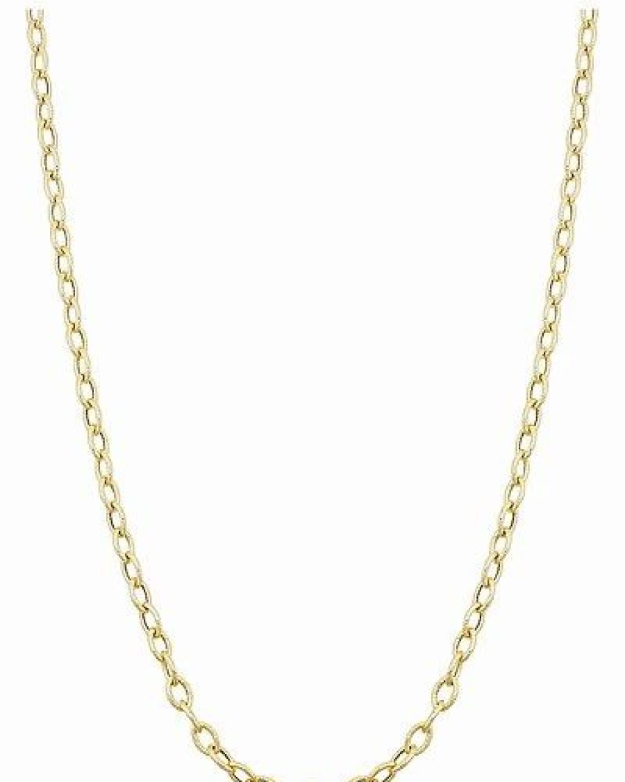 Necklaces * | 14K Italian Gold Rolo Link Chain Necklace Women