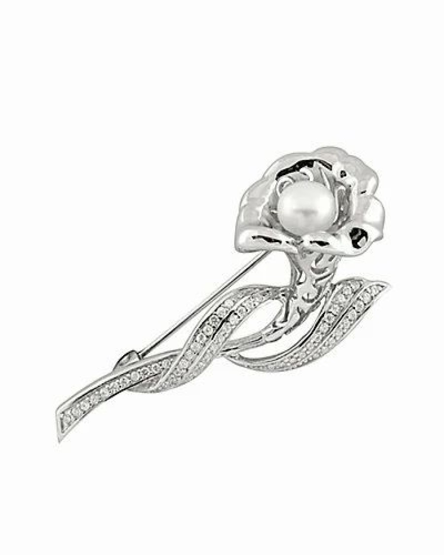 Pins * | Splendid Pearls Ver 8-9Mm Freshwater Pearl Brooch Women