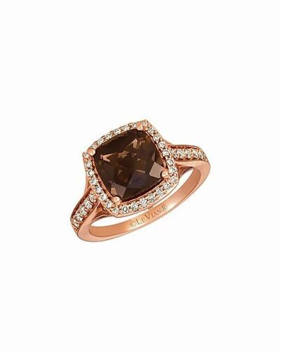 Rings * | Le Vian 14K Strawberry Gold 3.15 Ct. Tw. Smoky Quartz Ring Women