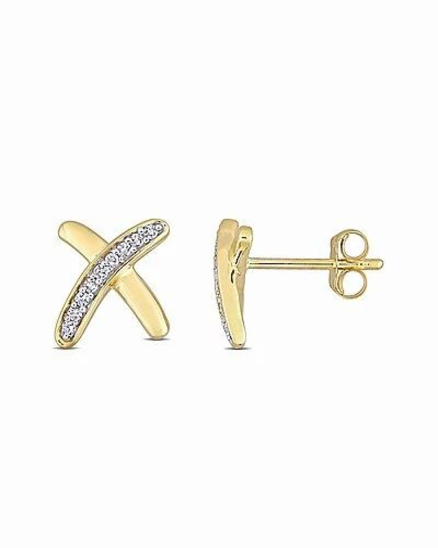 Earrings * | Rina Limor 10K Diamond X Earrings Women