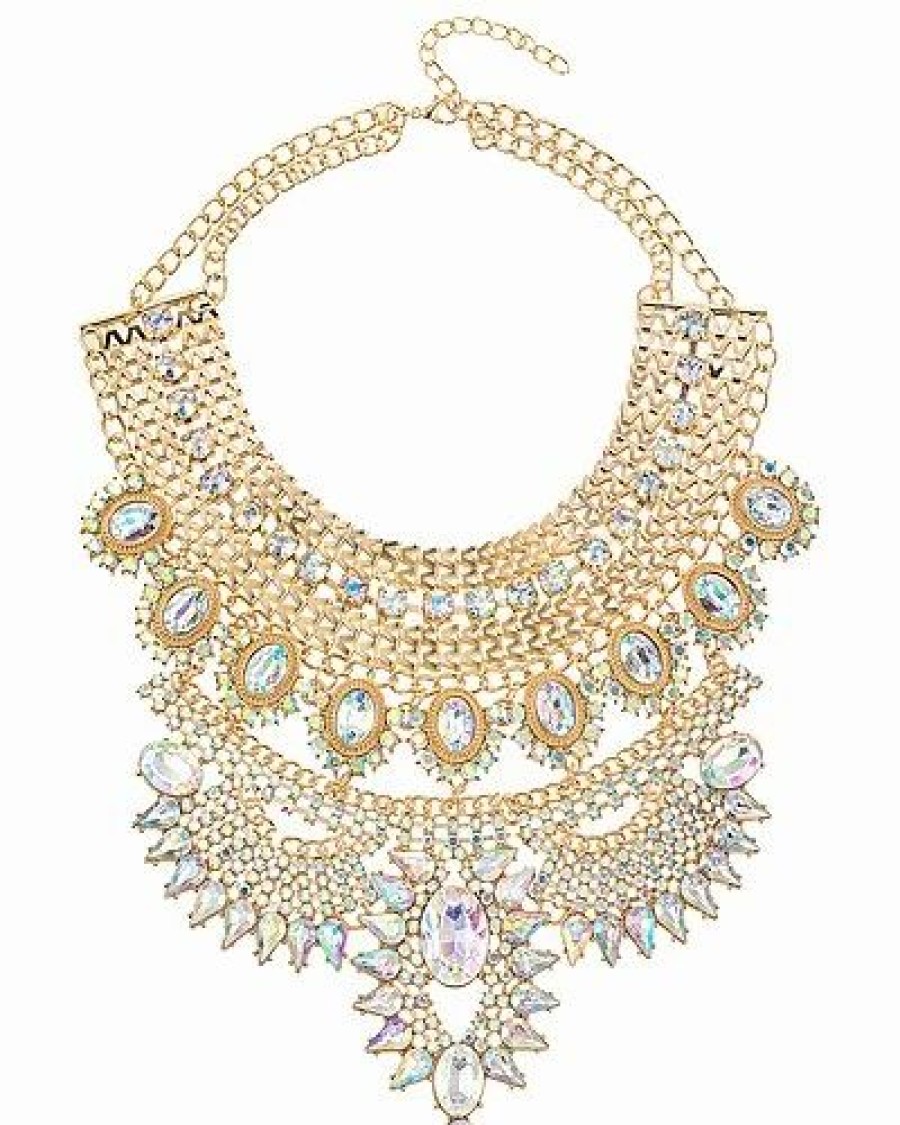 Necklaces * | Eye Candy La Glass Crystal Zaniah Statement Necklace Women