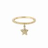 Rings * | Ariana Rabbani 14K Diamond Hanging Star Ring Women