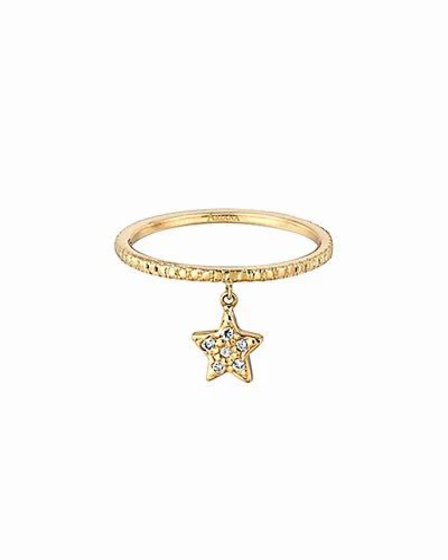 Rings * | Ariana Rabbani 14K Diamond Hanging Star Ring Women