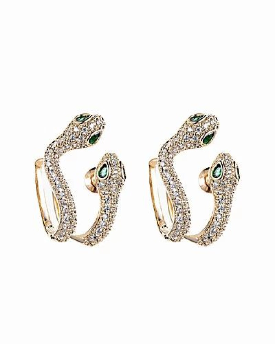 Earrings * | Eye Candy La Z Gold Cobra Snake Earrings Women