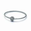 Bracelets * | Pandora Moments Silver Snowflake Bangle Bracelet Women