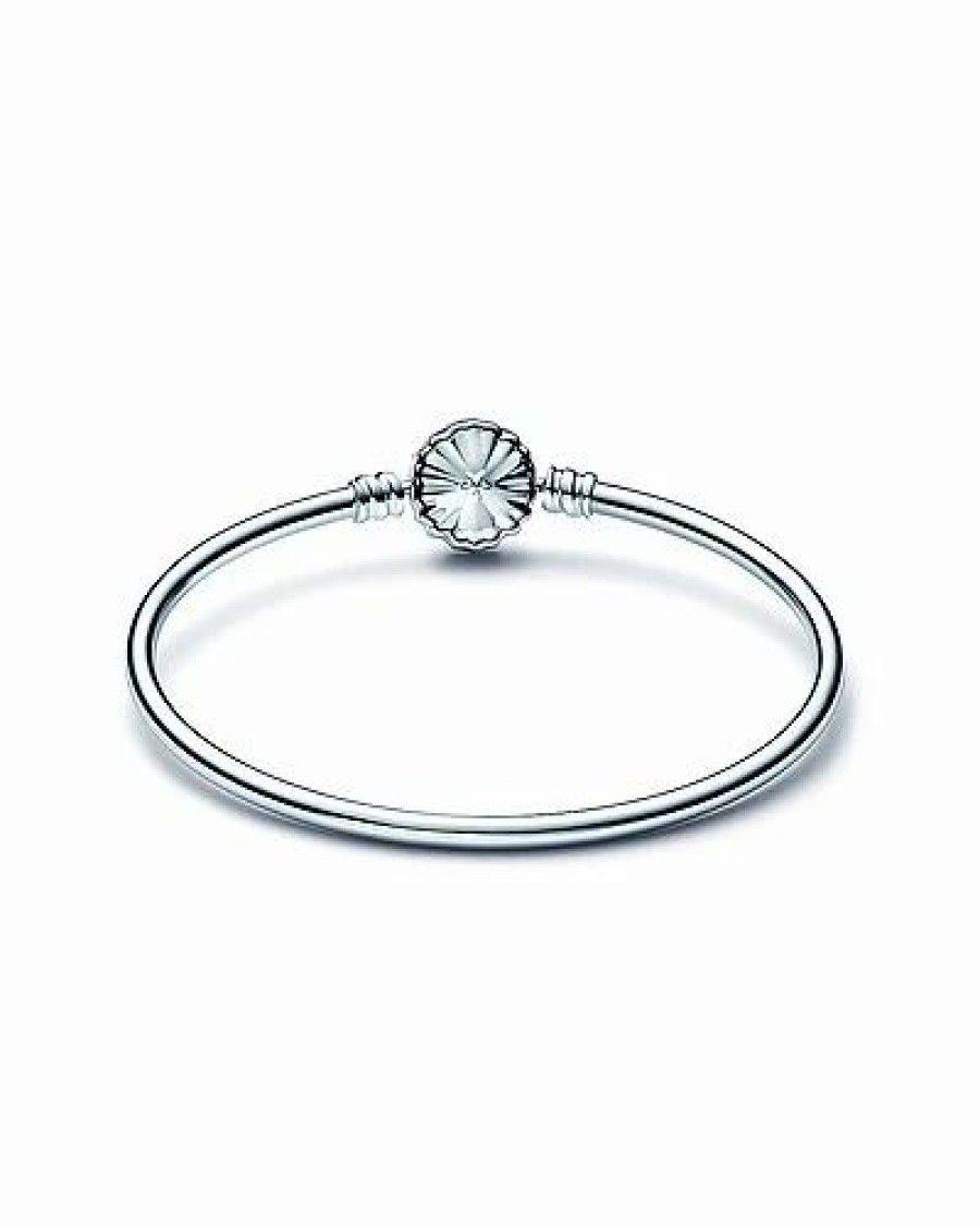 Bracelets * | Pandora Moments Silver Snowflake Bangle Bracelet Women