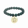 Bracelets * | Rachel Reinhardt Malachite Cz Star Medallion Bracelet Women