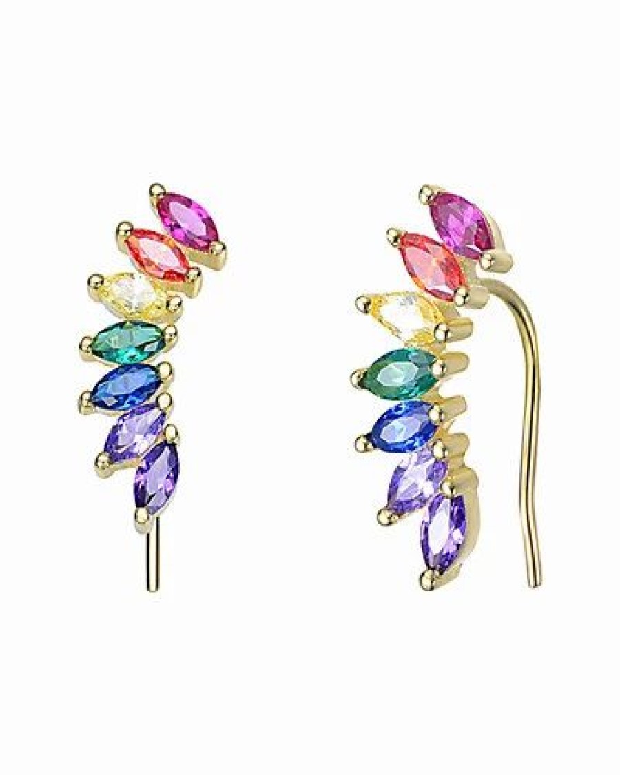 Earrings * | Genevive 18K Over Silver Earrings Women