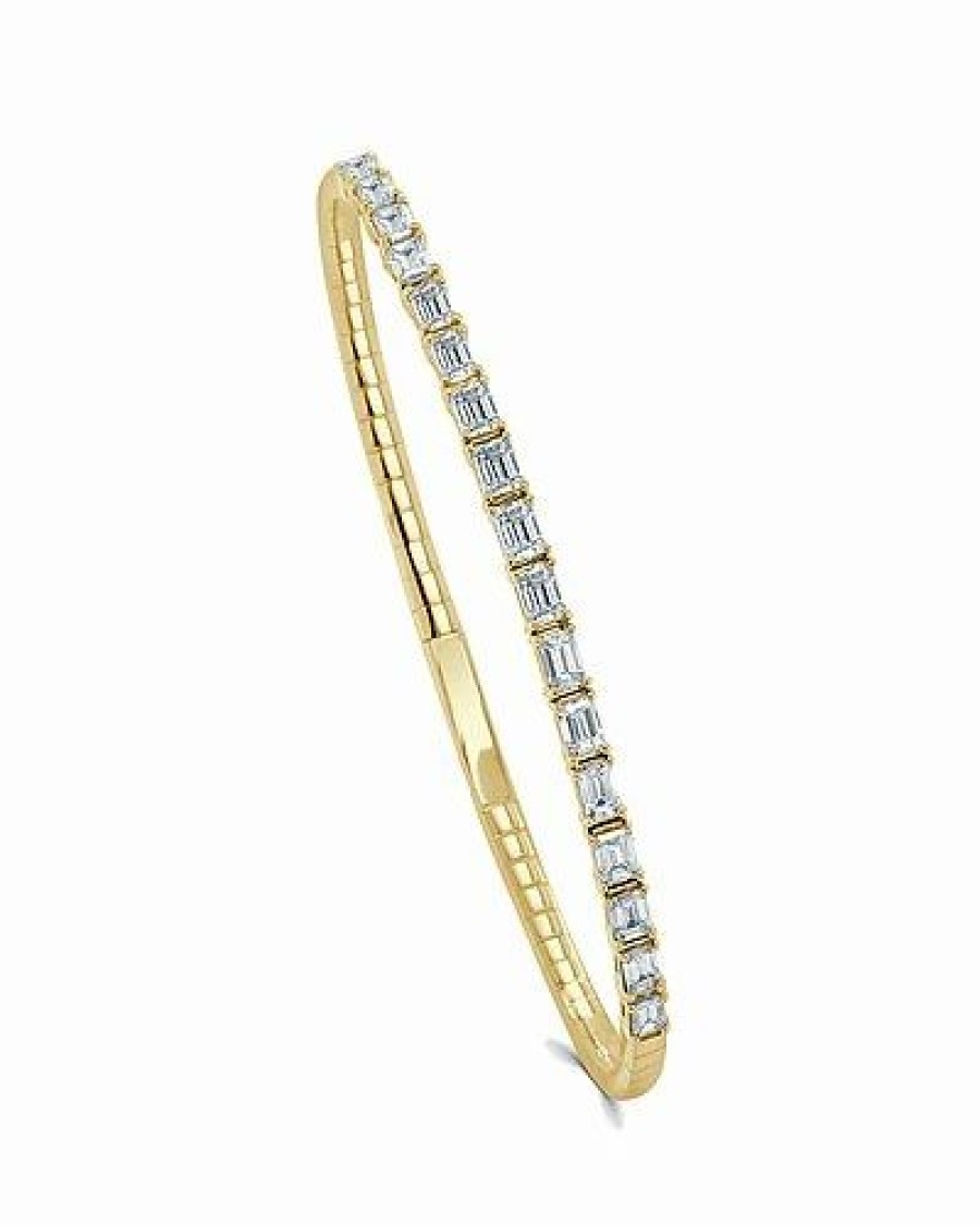 Bracelets * | Sabrina Designs 14K 2.17 Ct. Tw. Diamond Flexible Bangle Bracelet Women