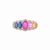 Rings * | Diana M. Fine Jewelry 14K Rose Gold 1.89 Ct. Tw. Diamond & Sapphire Ring Women