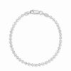 Bracelets * | Chloe And Madison And Madison Silver Ball Chain Anklet Women