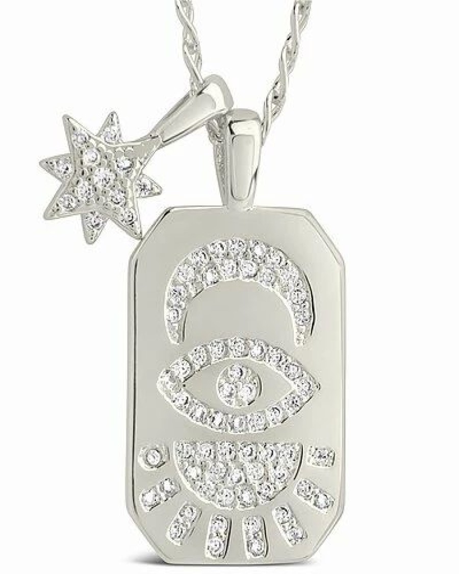 Necklaces * | Sterling Forever Cz Galexi Evil Eye Pendant Necklace Women