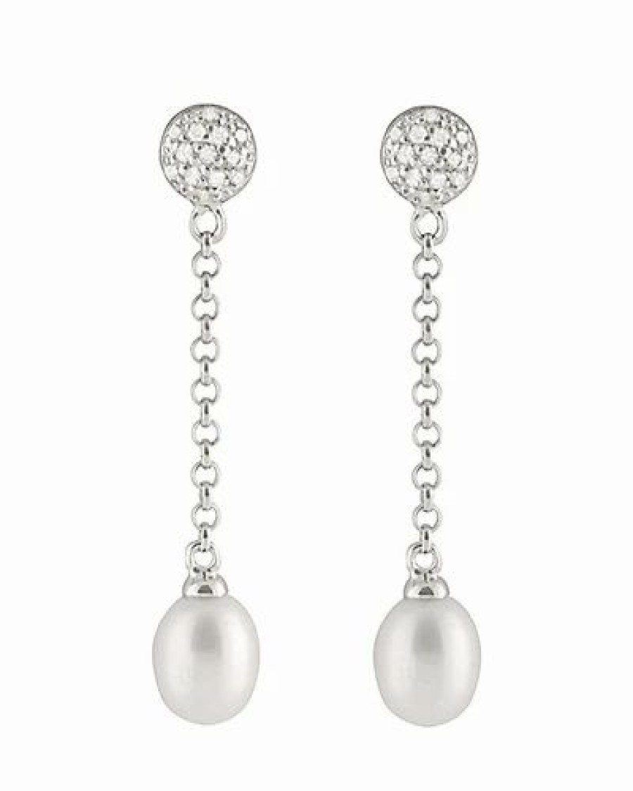 Earrings * | Splendid Pearls Ver 7-7.5Mm Freshwater Pearl Earrings Women