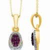 Necklaces * | Kallati 14K 0.25 Ct. Tw. Diamond & Ruby Necklace Women