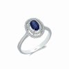 Rings * | Kallati 14K 0.90 Ct. Tw. Diamond & Blue Sapphire Ring Women