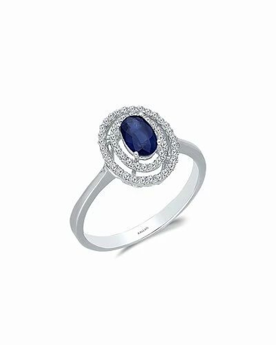 Rings * | Kallati 14K 0.90 Ct. Tw. Diamond & Blue Sapphire Ring Women